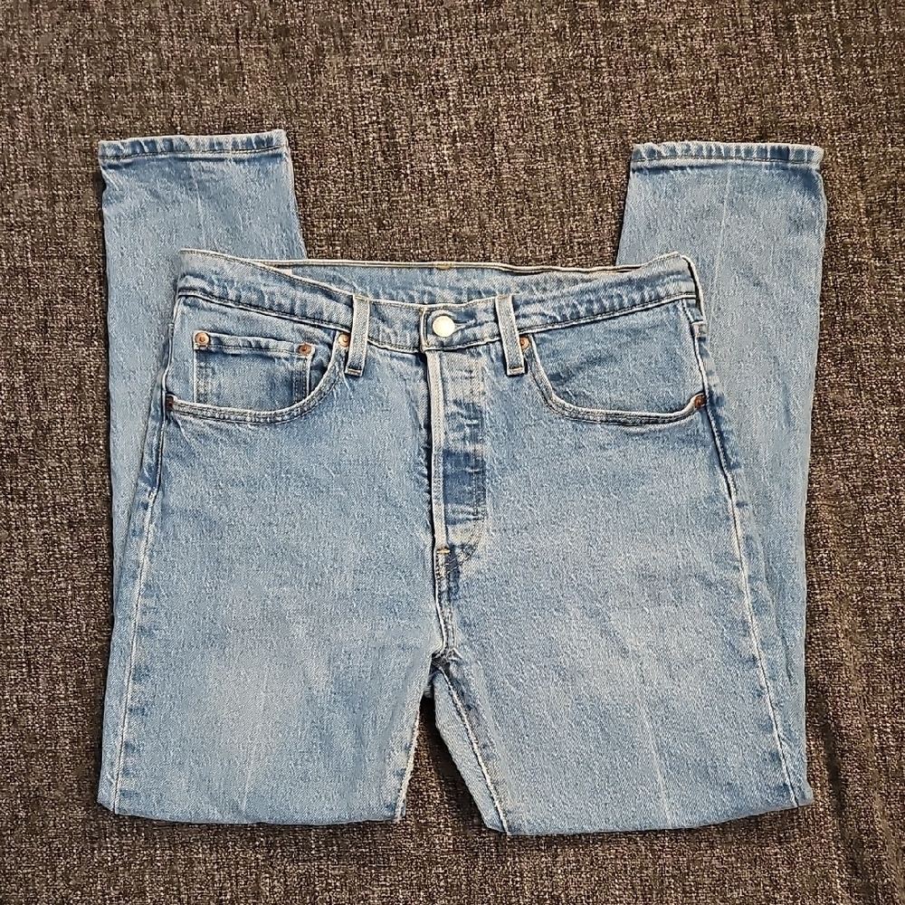 Levi's 501 Super Cute High Waist Skinny Blue Jeans 30x28